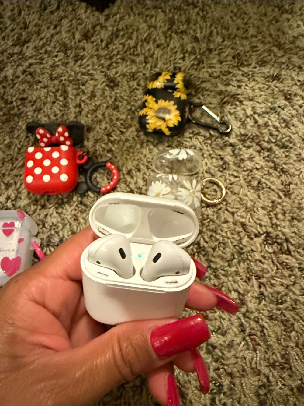 Assorted Decorative AirPods Cases - Hearts, Sunflower & Daisy Designs